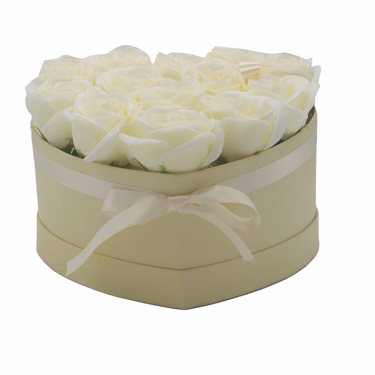 Caja de Regalo - Rosas de Jabón · 13 ud Crema Corazón