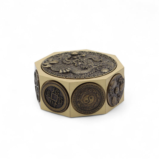 Fortuna del Feng Shui - Gato de la suerte y dragón - Protección y prosperidad - dragon-feng-shui feng-shui laton-macizo | El