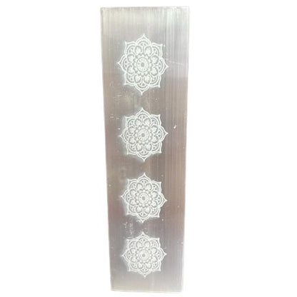 Placa de Carga para Barra Plana 15cm - Mandala - Placas de Selenita