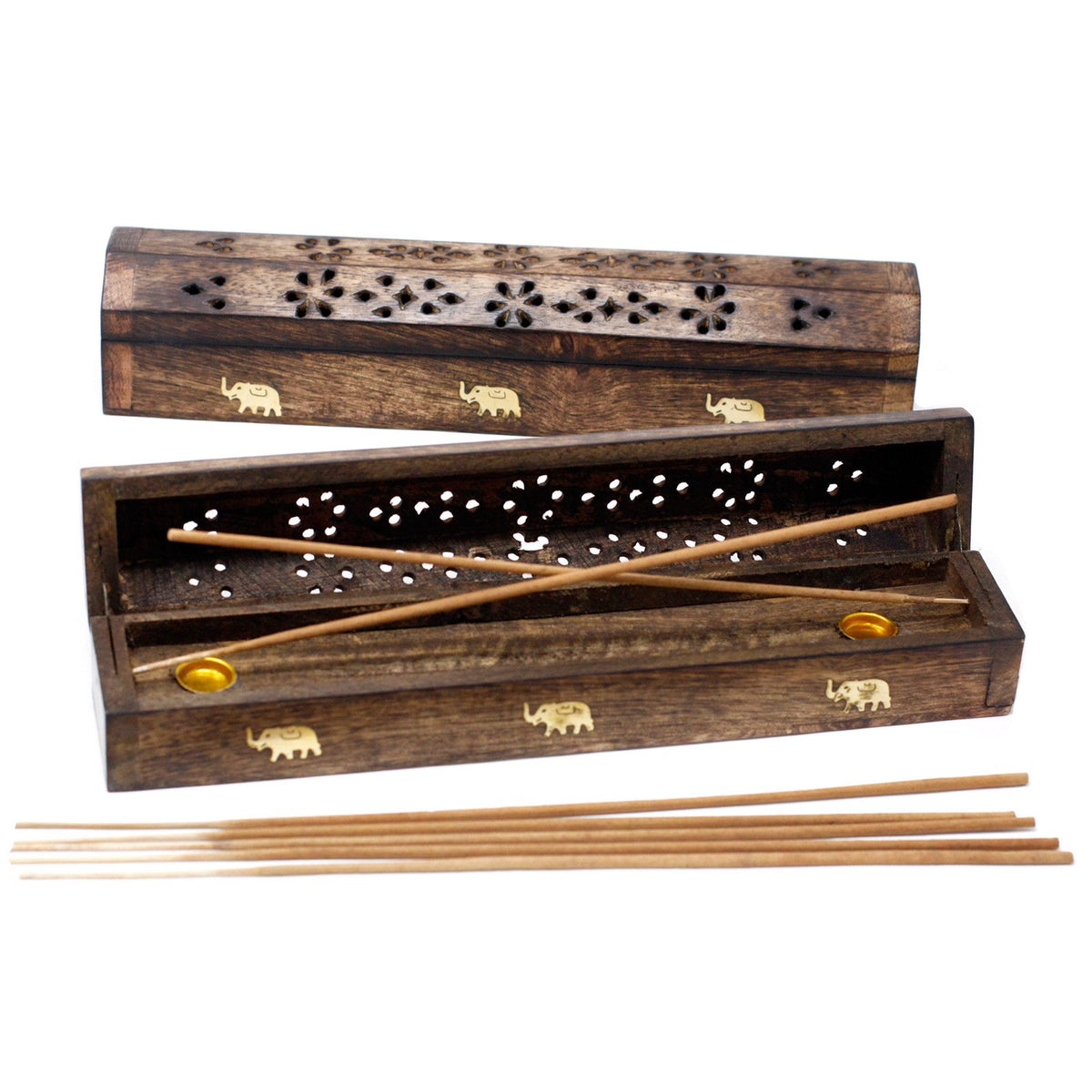 Smoke Boxes Natural Mango Wood - Soporte de Incienso
