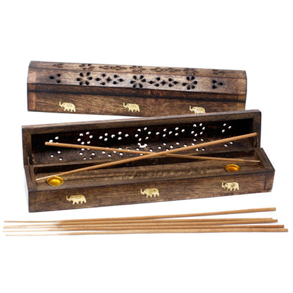 Smoke Boxes Natural Mango Wood - Soporte de Incienso