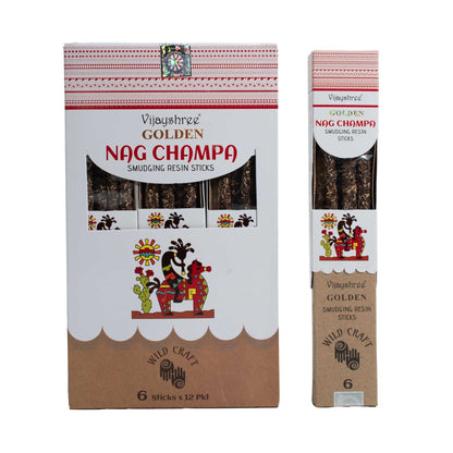 Palitos de resina de Nag Champa dorados para purificación - 30g - Varillas de resina para Defumar