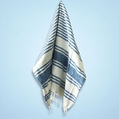 Serviette de spa Hammam - Bleu océan - 90x170cm