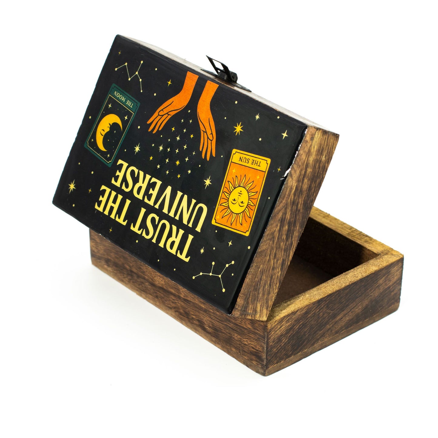 Caja esmaltada mediana  - Confía en el Universo