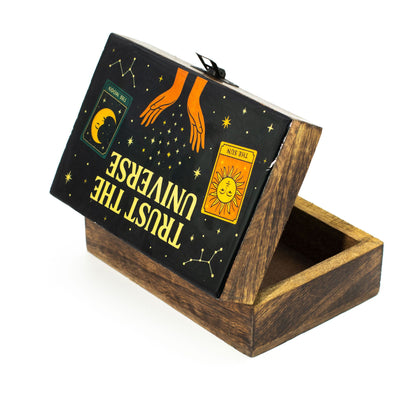 Caja esmaltada mediana  - Confía en el Universo