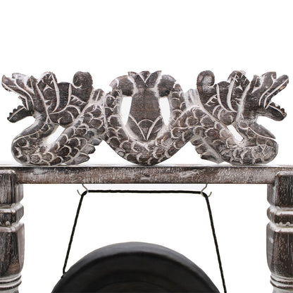 Pequeño Gong de Meditación con Soporte - 25cm - Negro