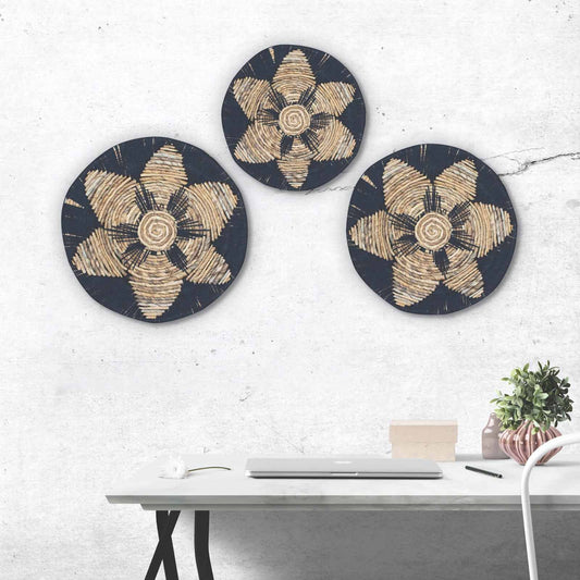 Set de 3 Platos Decorativos de Pared · Colección Negro