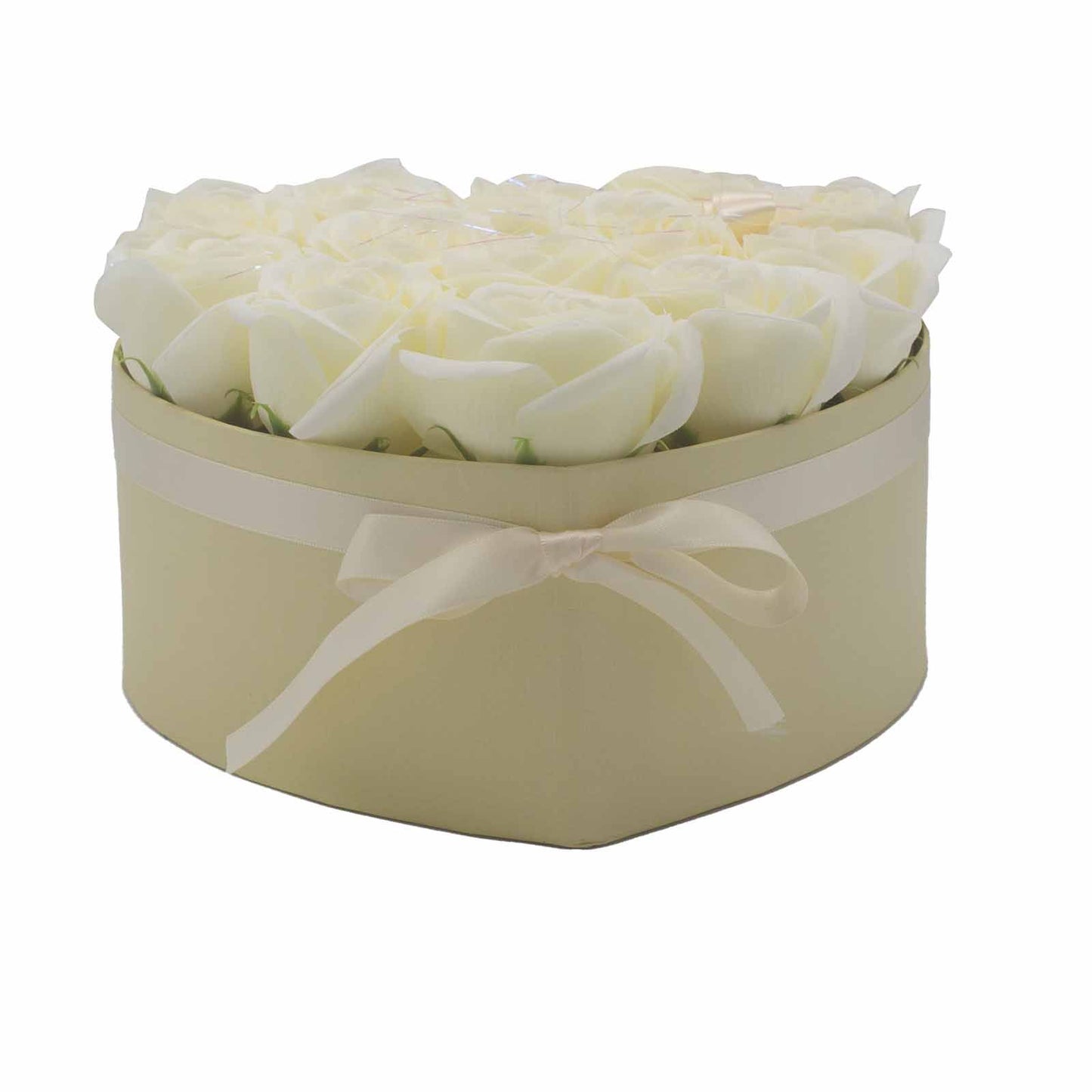 Caja de Regalo - Rosas de Jabón · 13 ud Crema Corazón