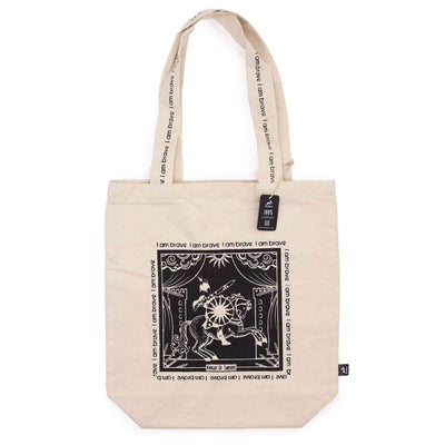 Cotton Bag - Hop Hare - I Am Brave