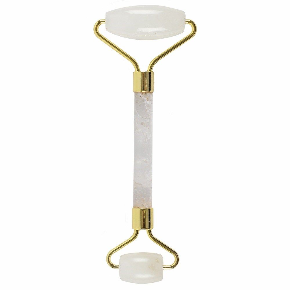 Rodillo Facial de Cristal de Roca – Cuarzo Puro