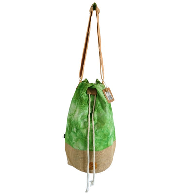 Sac à dos 100% Naturel - Effet Lavé Vert - Arbre de Vie