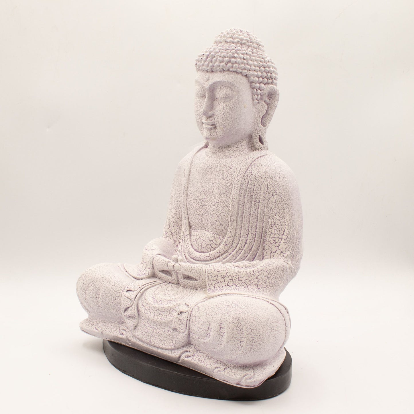 Meditación Buda Lámpara Lavanda Crackle - Soporte Oval