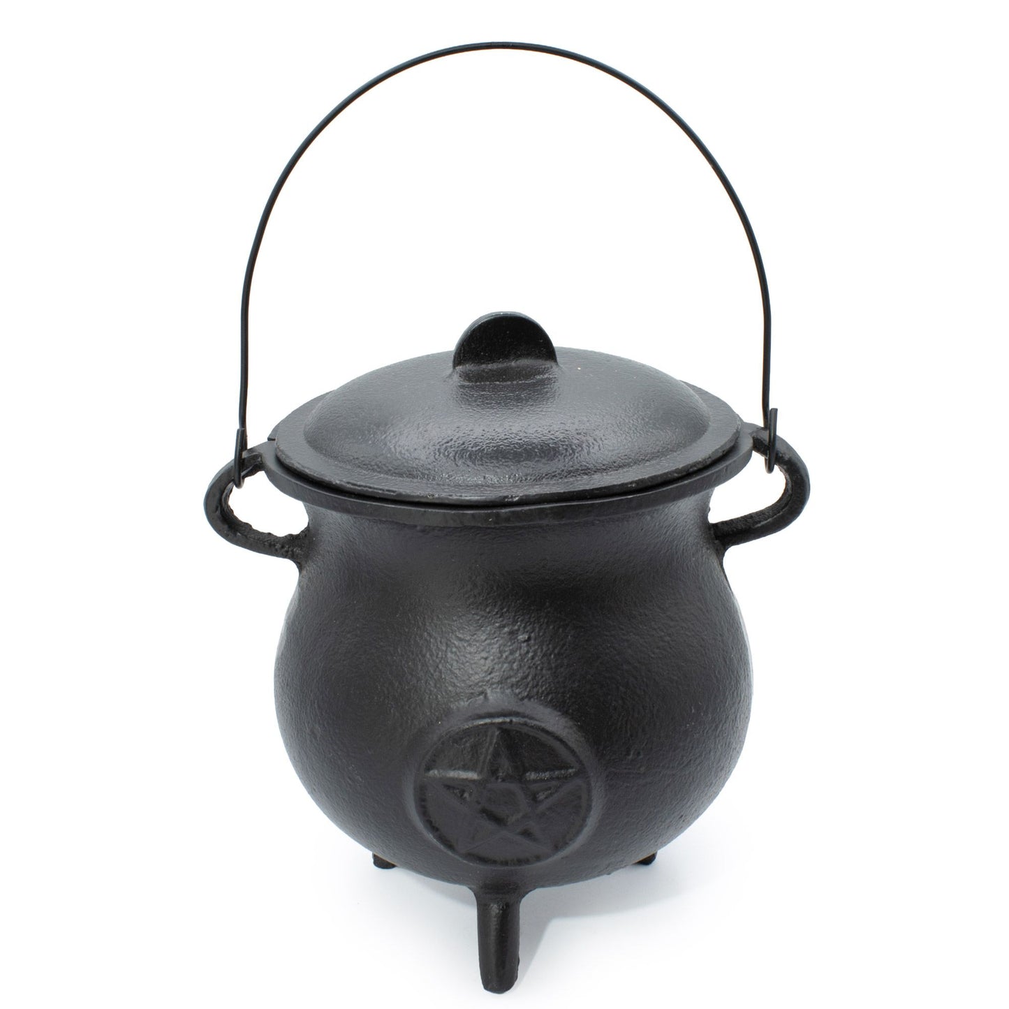 Caldero de hierro fundido extra grande con pentágono de 23x18 cm (al menos 4 kg)