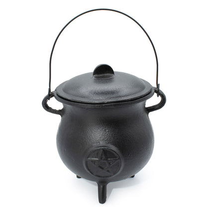 Caldero de hierro fundido extra grande con pentágono de 23x18 cm (al menos 4 kg)