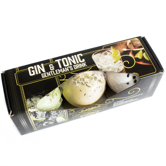 Set of 3 gin & tonic bath bombs