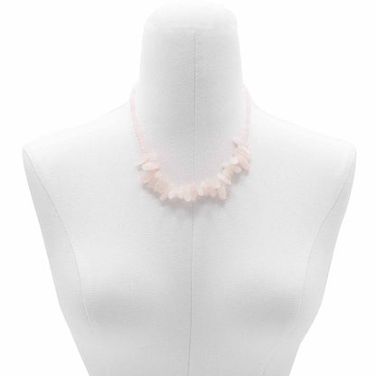 Collar de gemas Longstone - Cuarzo rosa
