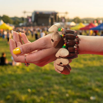 Kenari Shell Hand Shaker - Pulsera Sonajero (15 piezas)