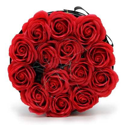 Caja de Regalo - Rosas de Jabón · 14 ud Rojo Redonda