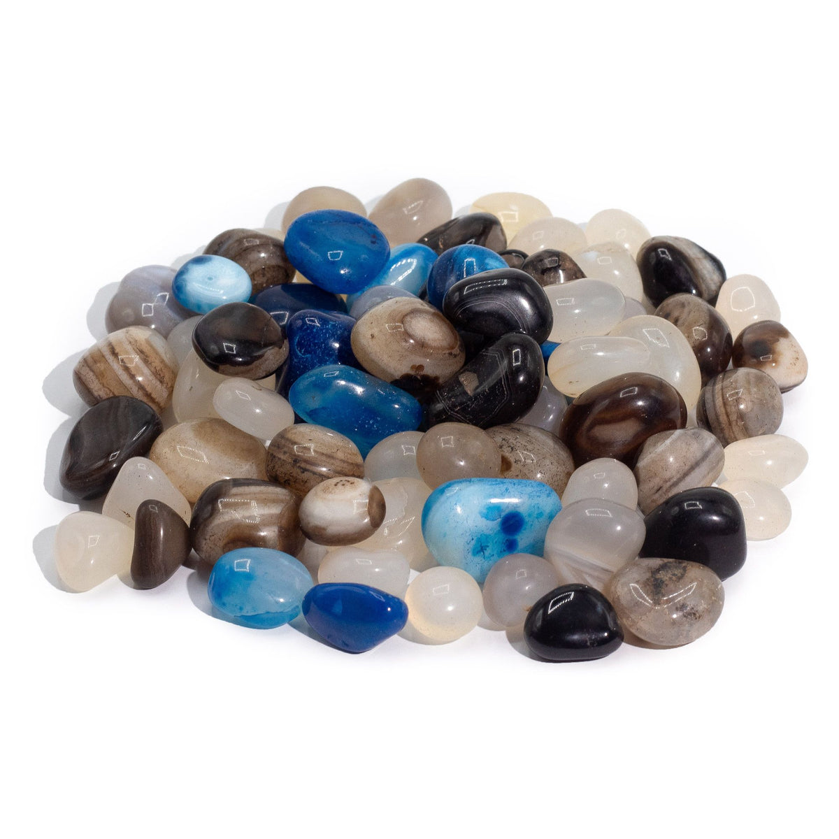 Ágatas mixtas a granel 1 kg (aprox. 70 piedras) - Gemas mixtas