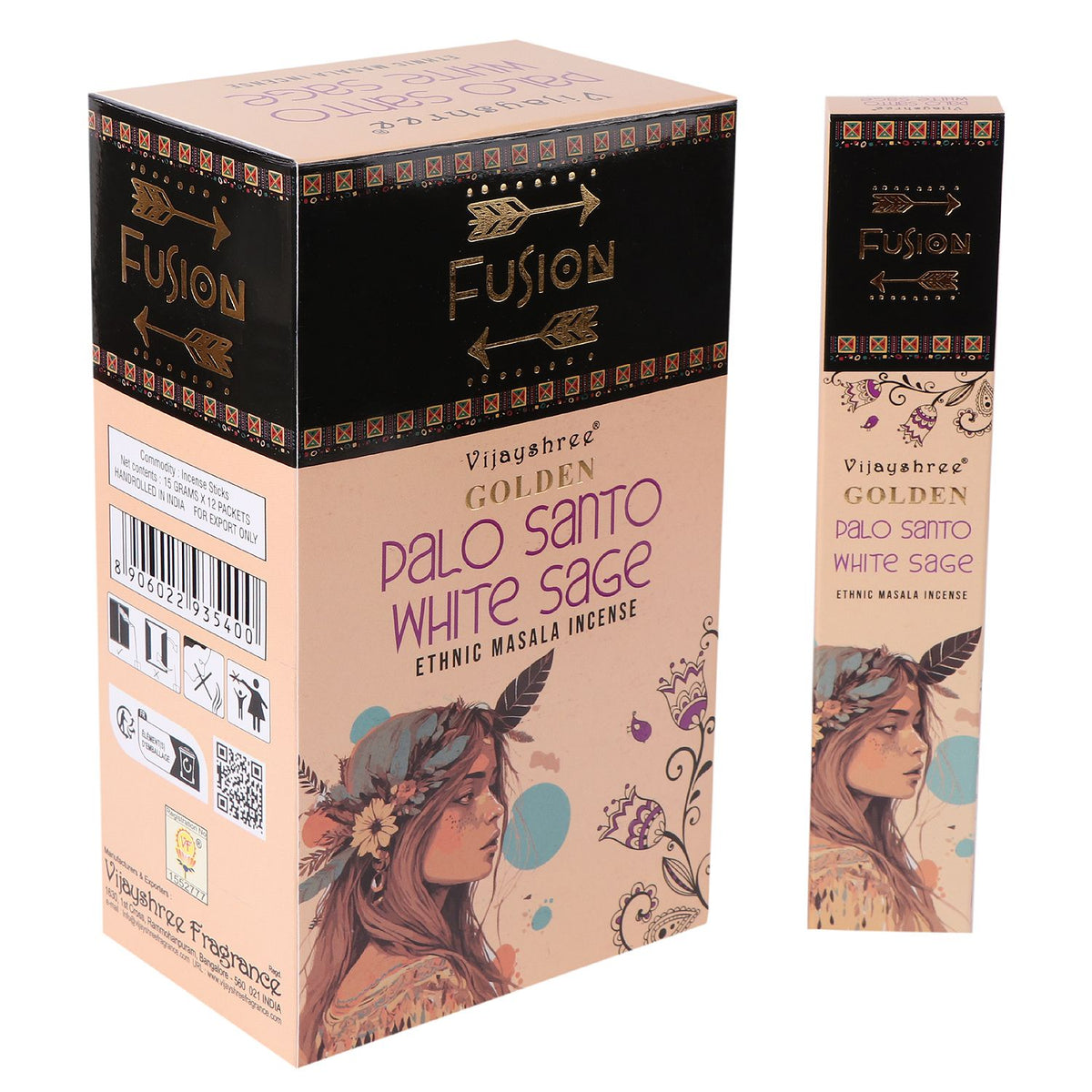 15g Palo Santo Dorado y Salvia Blanca - Varillas de Incienso de Palo Santo