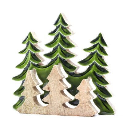 Lost in the Woods - Three Trees 3D Wooden Decoration - 20x23 cm