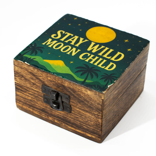 Pequeña caja esmaltada - Mantente salvaje, hijo de la luna