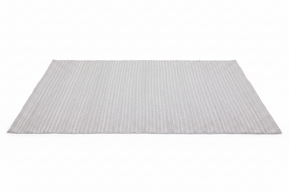 Tapis indien moyen en coton tissé à la main - 90x150cm - Gris