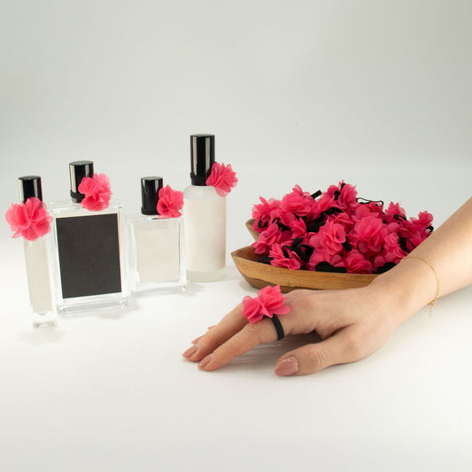 Anillos difusores de fragancia de chiffon - Rosa