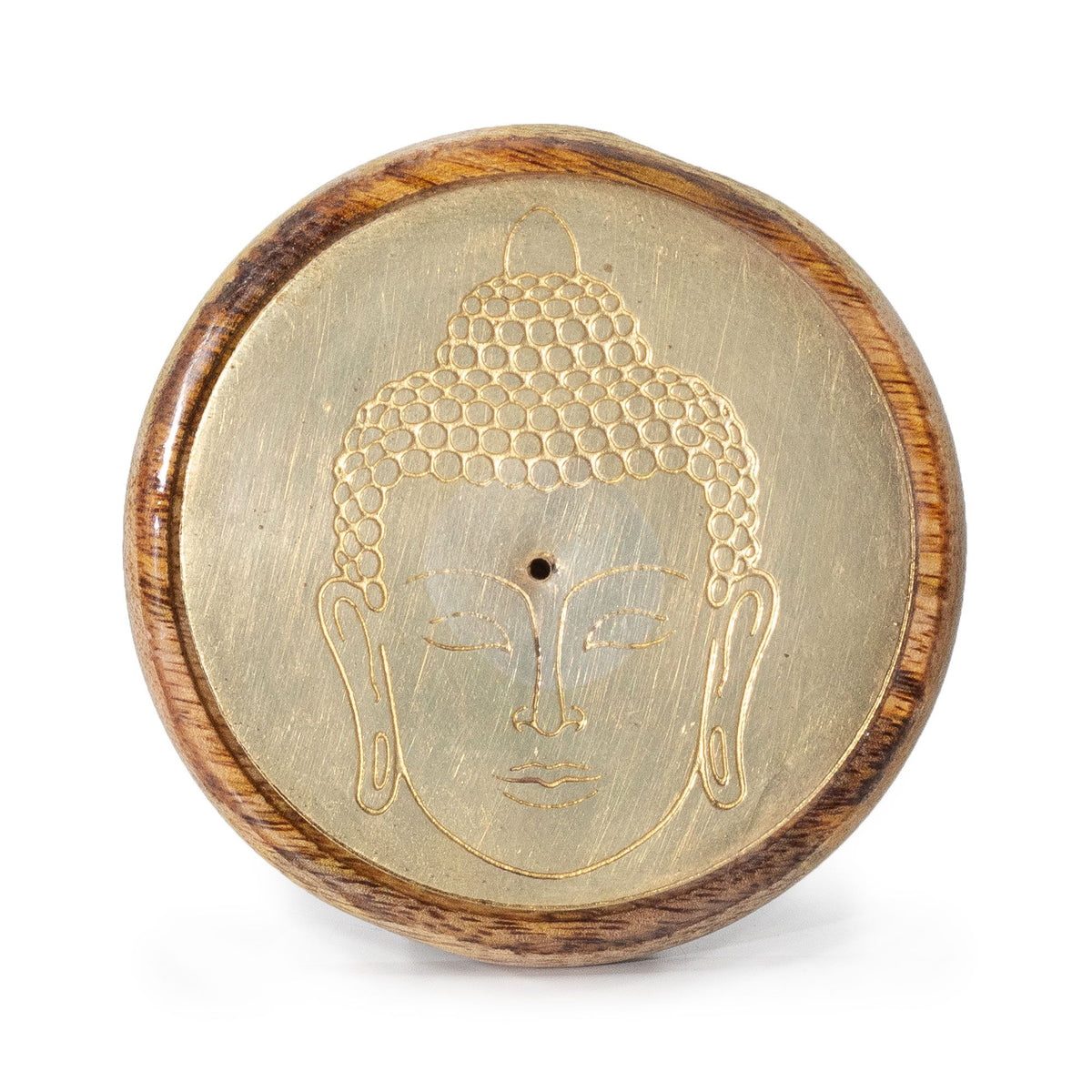 Oro sobre madera de mango - Cabeza de Buda - Soporte de Incienso