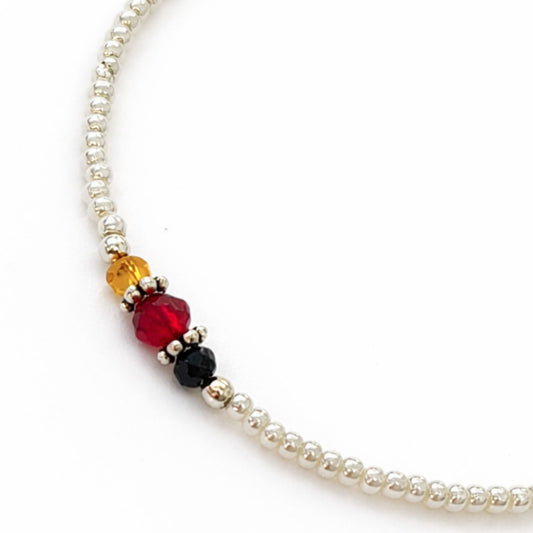 Pulsera nepalesa de gemas extrafinas - Perla y cuentas talladas