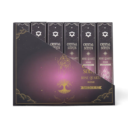 Incienso de purificación con aroma a cuarzo rosa cristal - Rosa - Incienso Smudge de Crystal Scents, Artisan Product