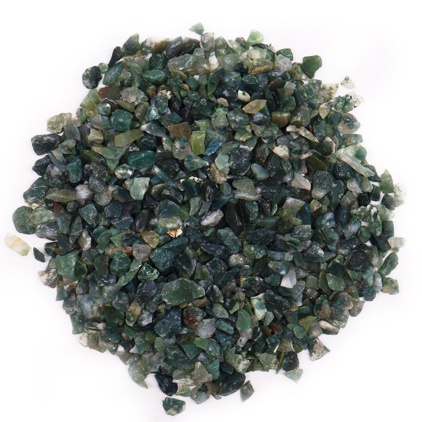 Moss Agate Gemstone Chips Bulk - 1KG - Gemas mixtas
