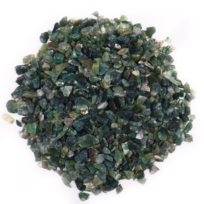 Moss Agate Gemstone Chips Bulk - 1KG - Gemas mixtas