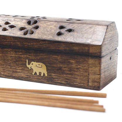 Smoke Boxes Natural Mango Wood - Soporte de Incienso