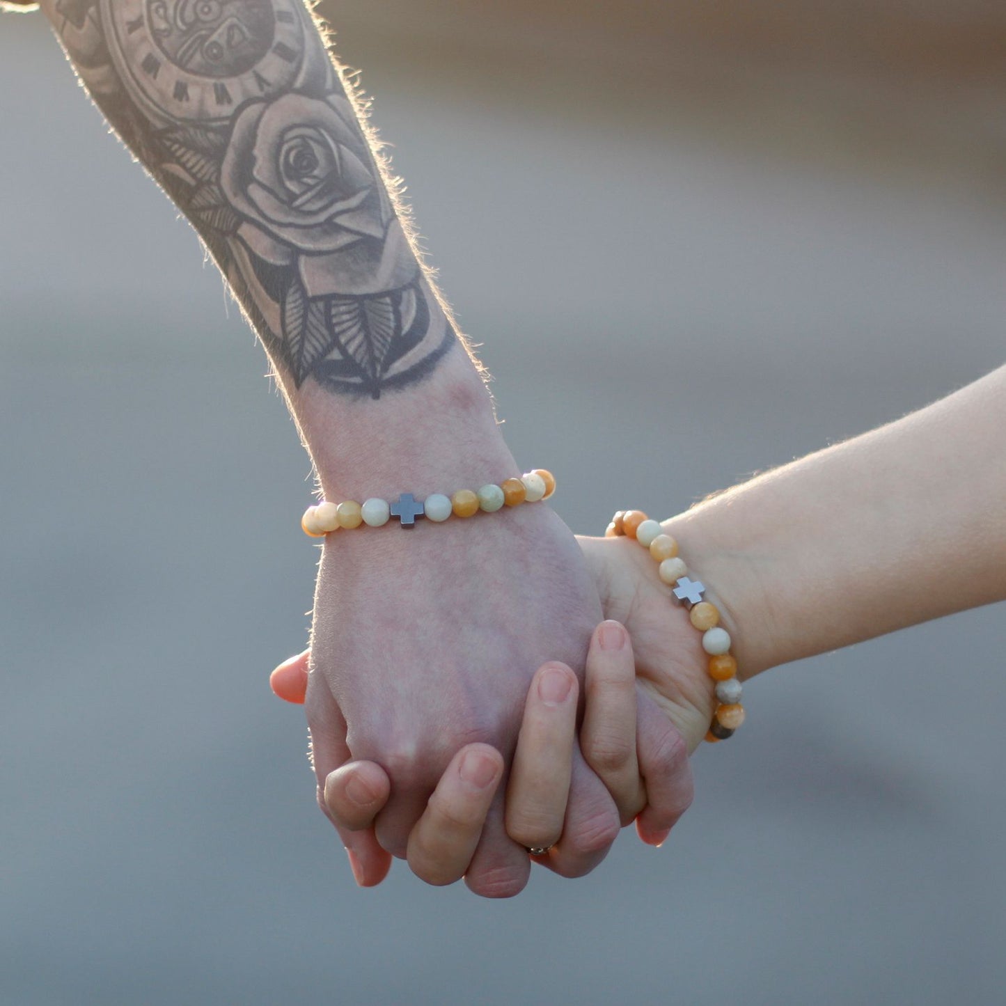 2 Pulseras con Piedras Preciosas - Arco Iris