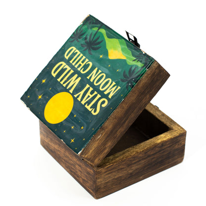 Pequeña caja esmaltada - Mantente salvaje, hijo de la luna