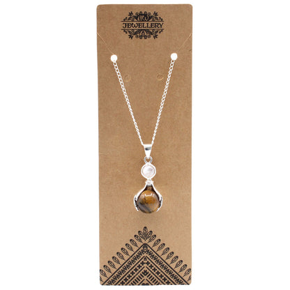 Colgante de Manos Curativas de Piedras Preciosas - Ojo de Tigre