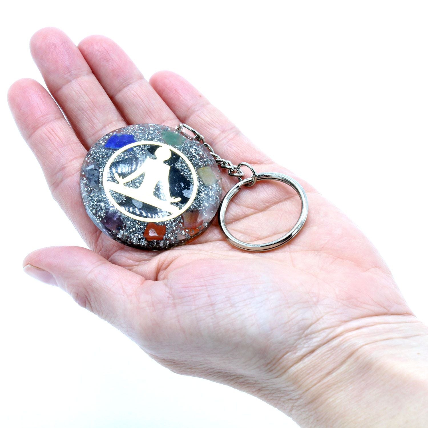 Llavero de poder de orgonita - Buddha 7 Chakras - Llaveros de Orgonita, 7 chakras