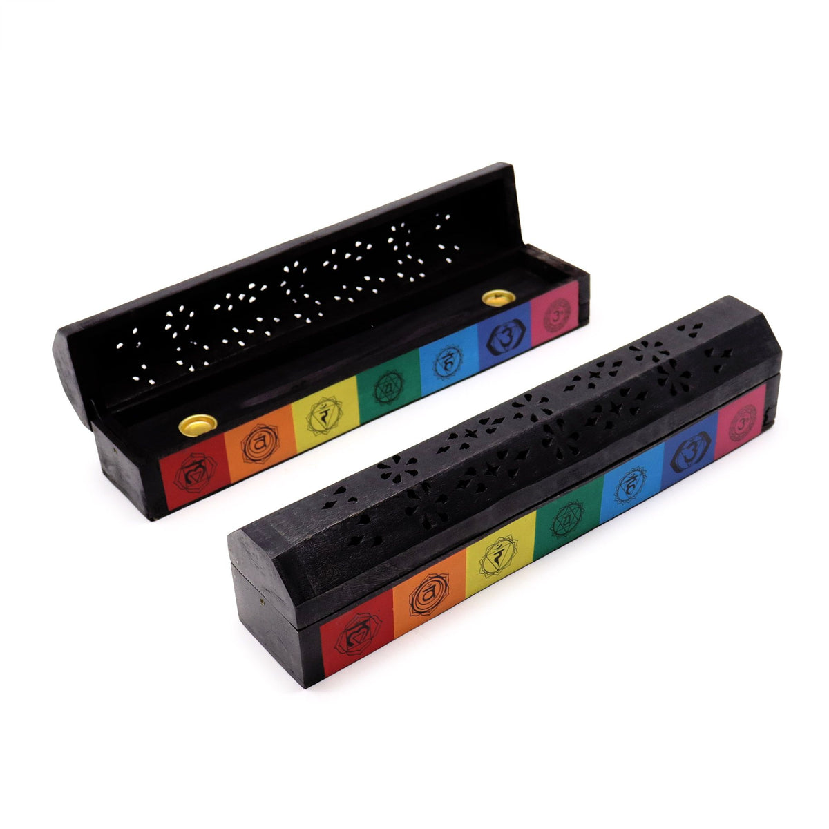 Caja Quemador de Incienso - 7 chakras - Soporte de Incienso