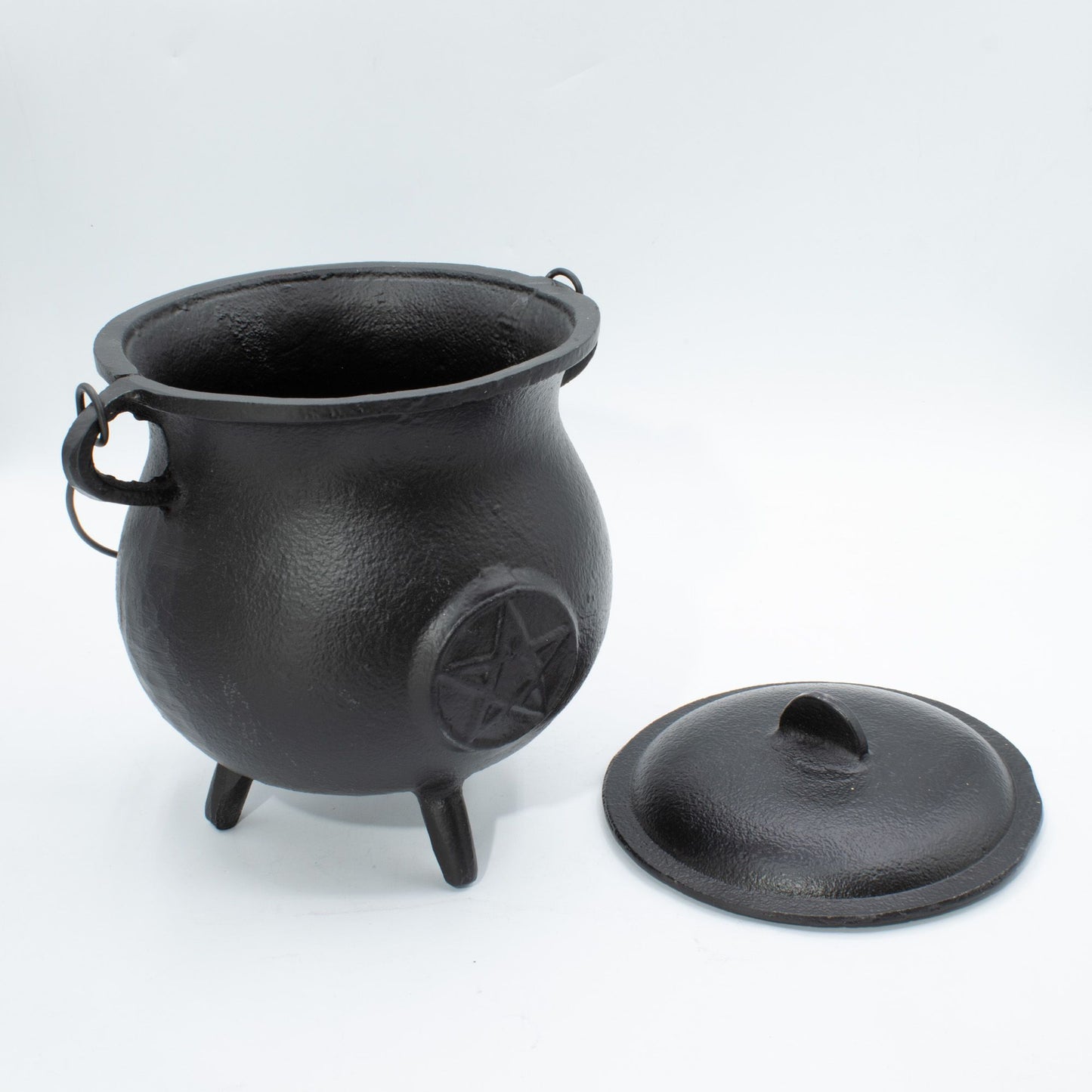 Caldero de hierro fundido extra grande con pentágono de 23x18 cm (al menos 4 kg)