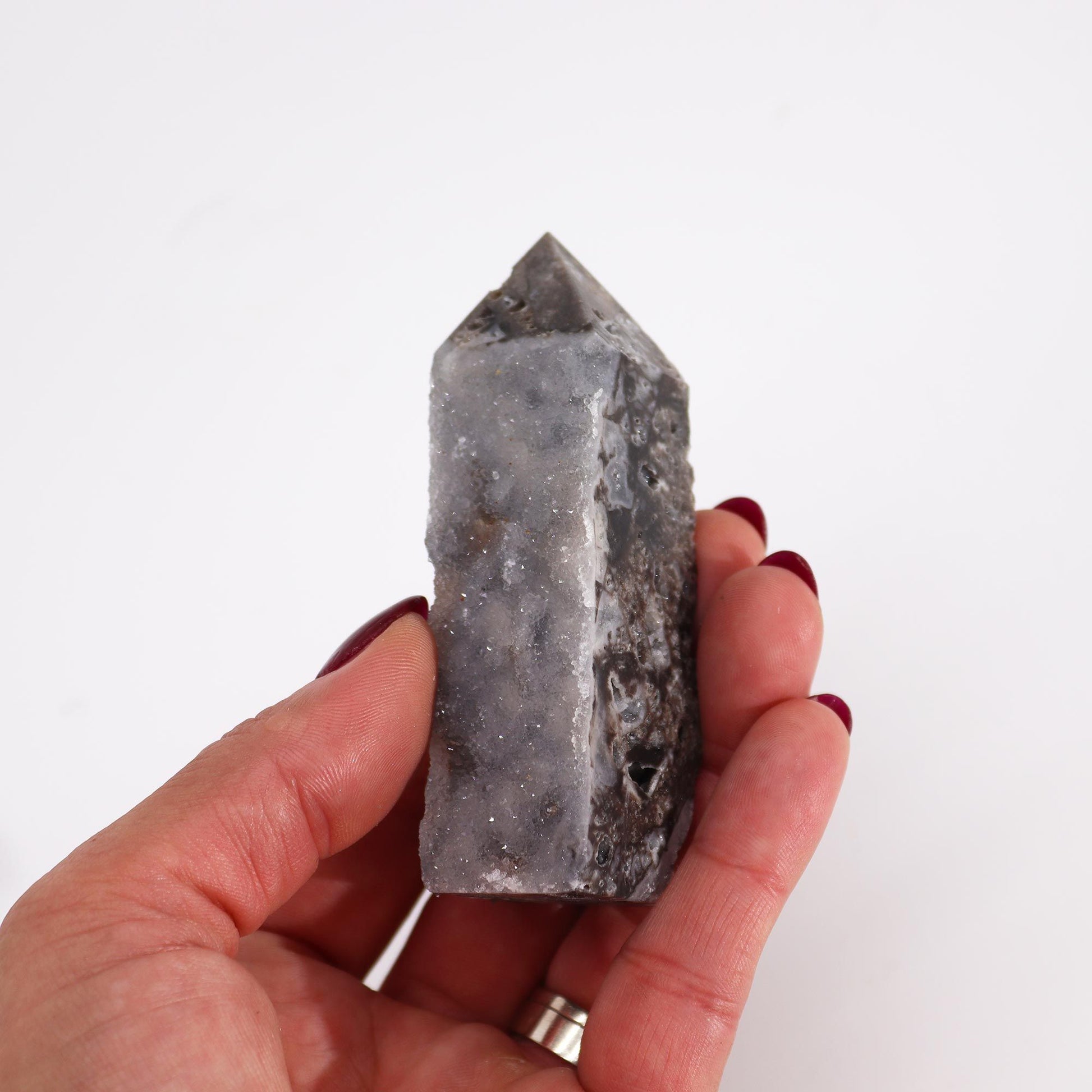 Torres Pulida Laterales de Calcita (aprox 9-11 cm) - Piedras Geodes de Calcita