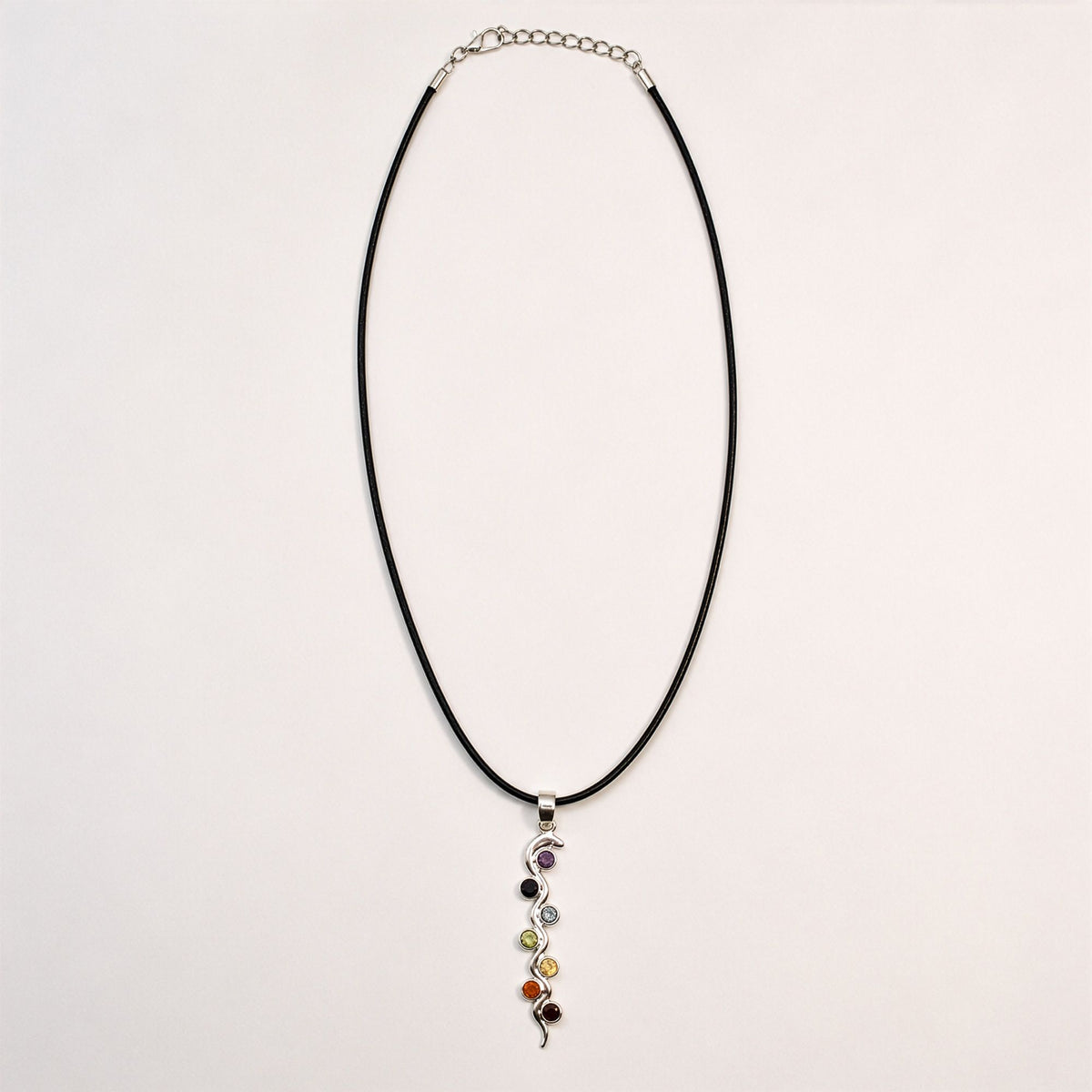 Colgante Devocional Indio - Baño de plata (Cordón de 45 cm) - Chakra de la serpiente