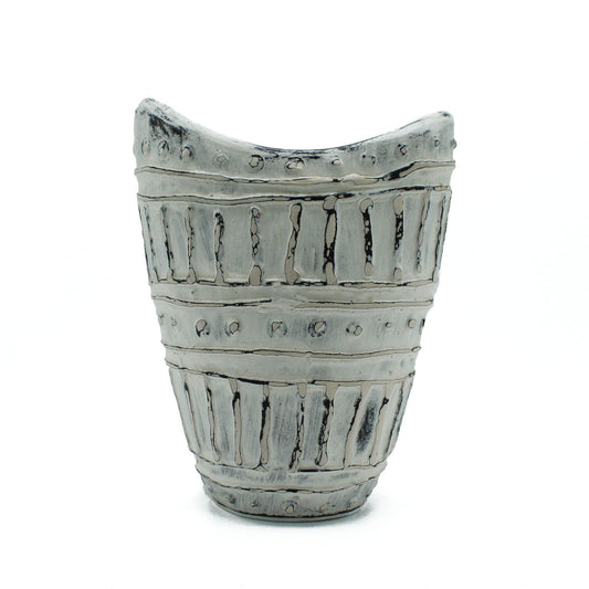 Vase with wide neck shape - Cream 22cm