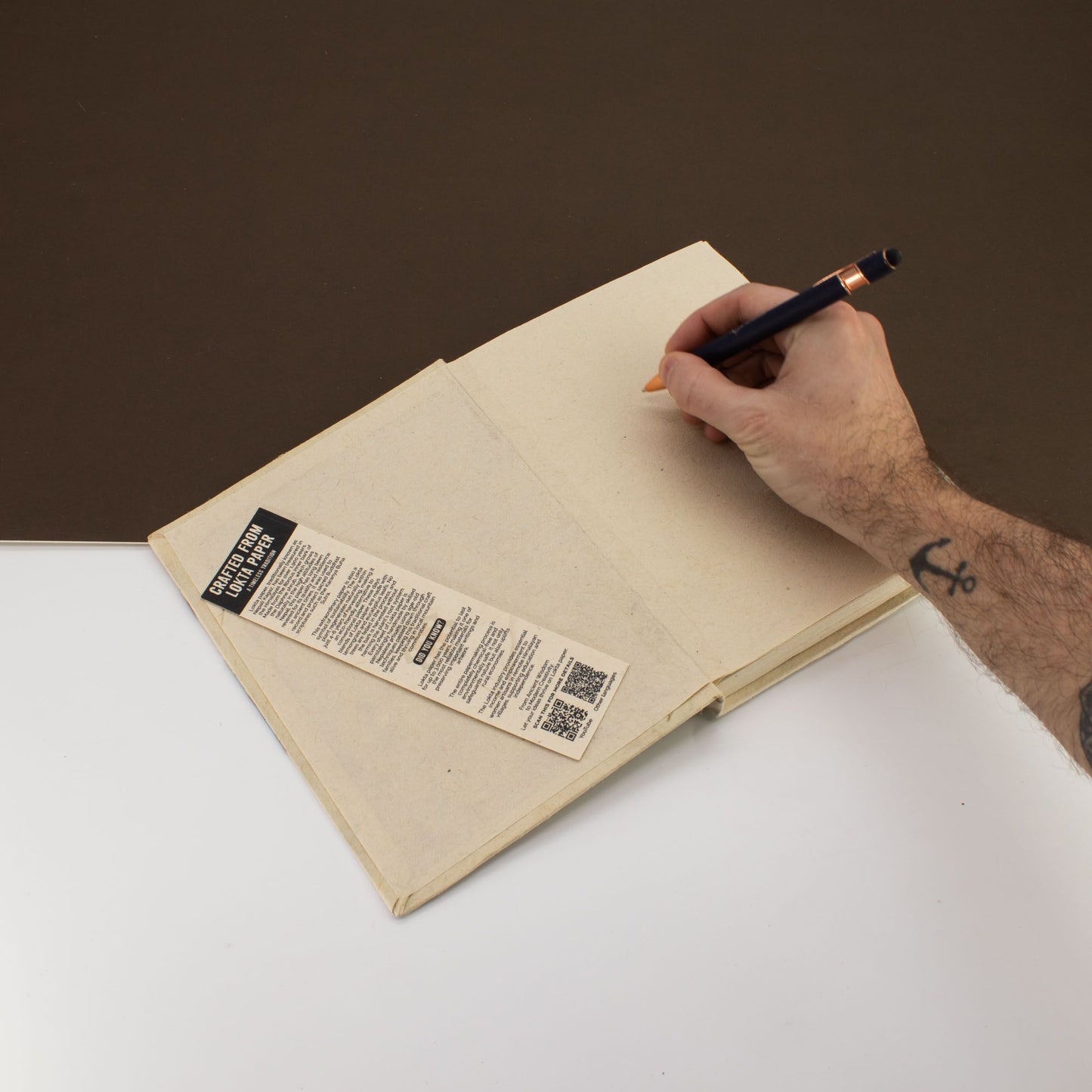 Cuaderno de inspiración Lrg Lokta (21x15cm) - 45 hojas - Tu Potencial - incluye marcador