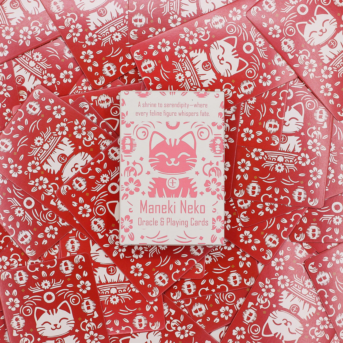 Gatos de la Fortuna Cartas de Juego y de Oráculo - Baraja Maneki Neko - Revenda de Cartas de Jogo & Oráculo Para a Sua Loja