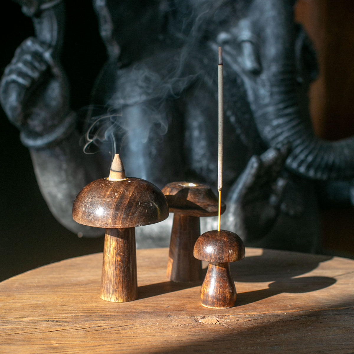 Set de 3 Setas Cono Incienso ((10cm 9cm 8cm) - Soporte de Incienso