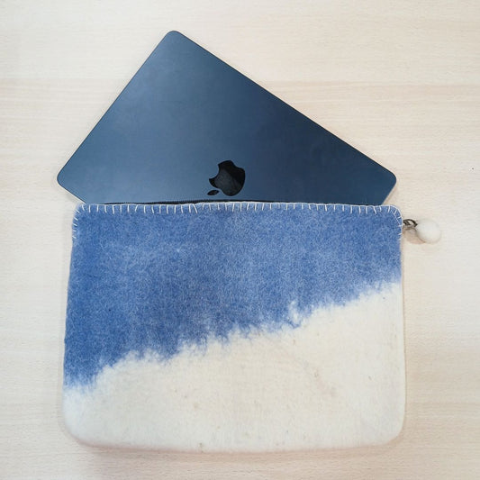 Funda de fieltro para portátil (hasta 14") - Horizonte Azul | Fundas de fieltro para portátiles | El Bazar de Tizar
