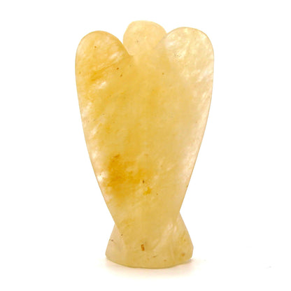 Ángel de piedra preciosa tallada a mano - Aventurina amarilla - Figuras de Piedras Preciosas