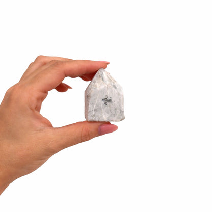Puntas pulidas de piedra preciosa - Moonstone arcoíris (aproximadamente 5-6 piezas)