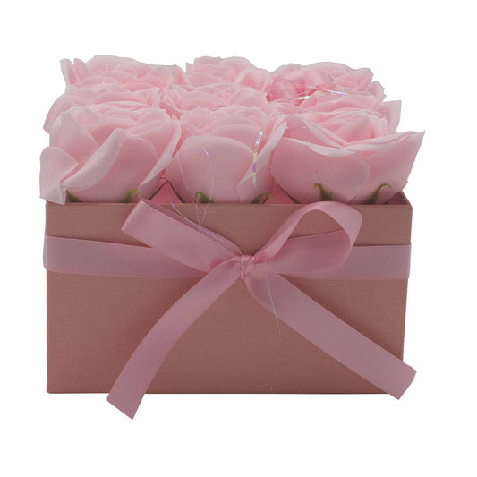 Caja de Regalo - Rosas de Jabón · 9 ud Rosa